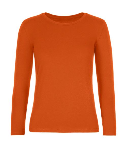T-shirt długi rękaw damski numer 4 - pomarańczowy
