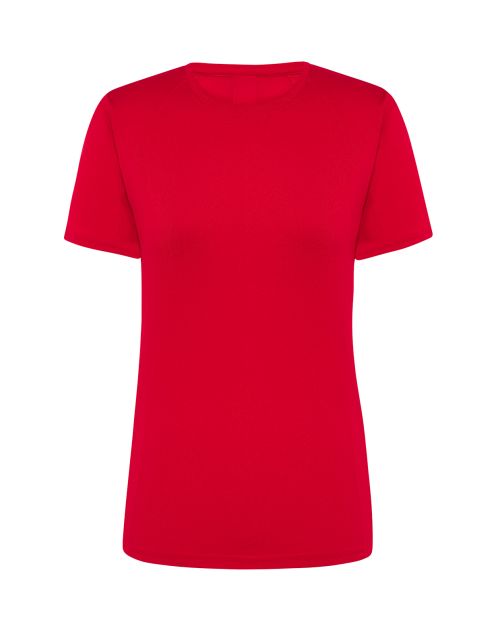 T-shirt sportowy damski numer 1 - czerwony
