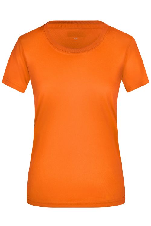 T-shirt sportowy damski numer 3 - pomarańczowy
