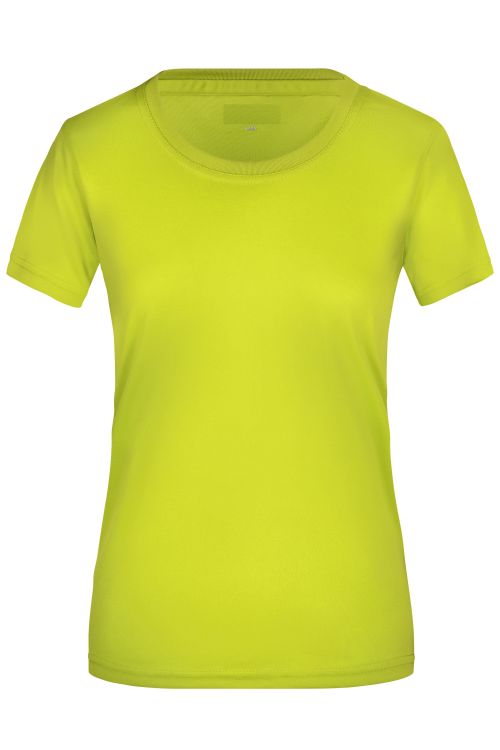 T-shirt sportowy damski numer 3 - cytrynowy
