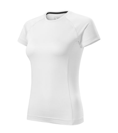 T-shirt sportowy damski numer 4 - biały

