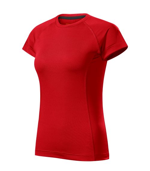T-shirt sportowy damski numer 4 - czerwony
