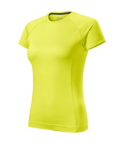 T-shirt sportowy damski numer 4 - żółty