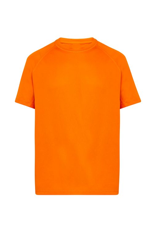 T-shirt sportowy męski numer 1 - pomarańczowy
