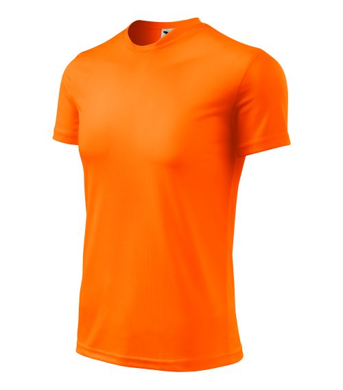 T-shirt sportowy męski nr 2 - pomarańczowy neon
