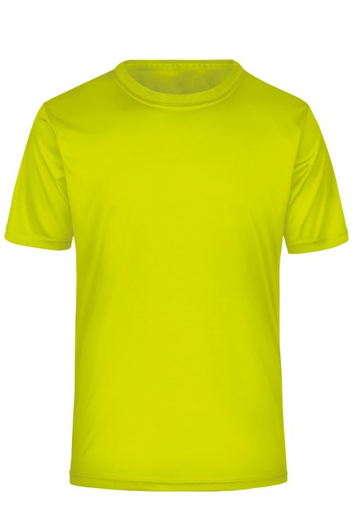 T-shirt sportowy męski numer 3 - cytrynowy
